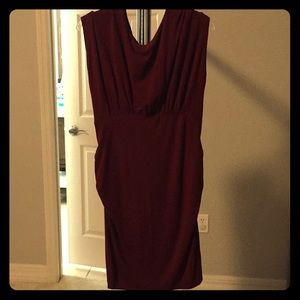 Burgundy maternity dress